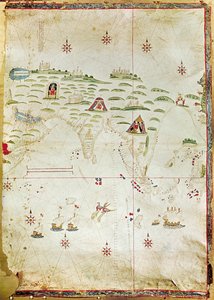 Moluccas Haritası, 1522 (parşömen üzerine el yazması)